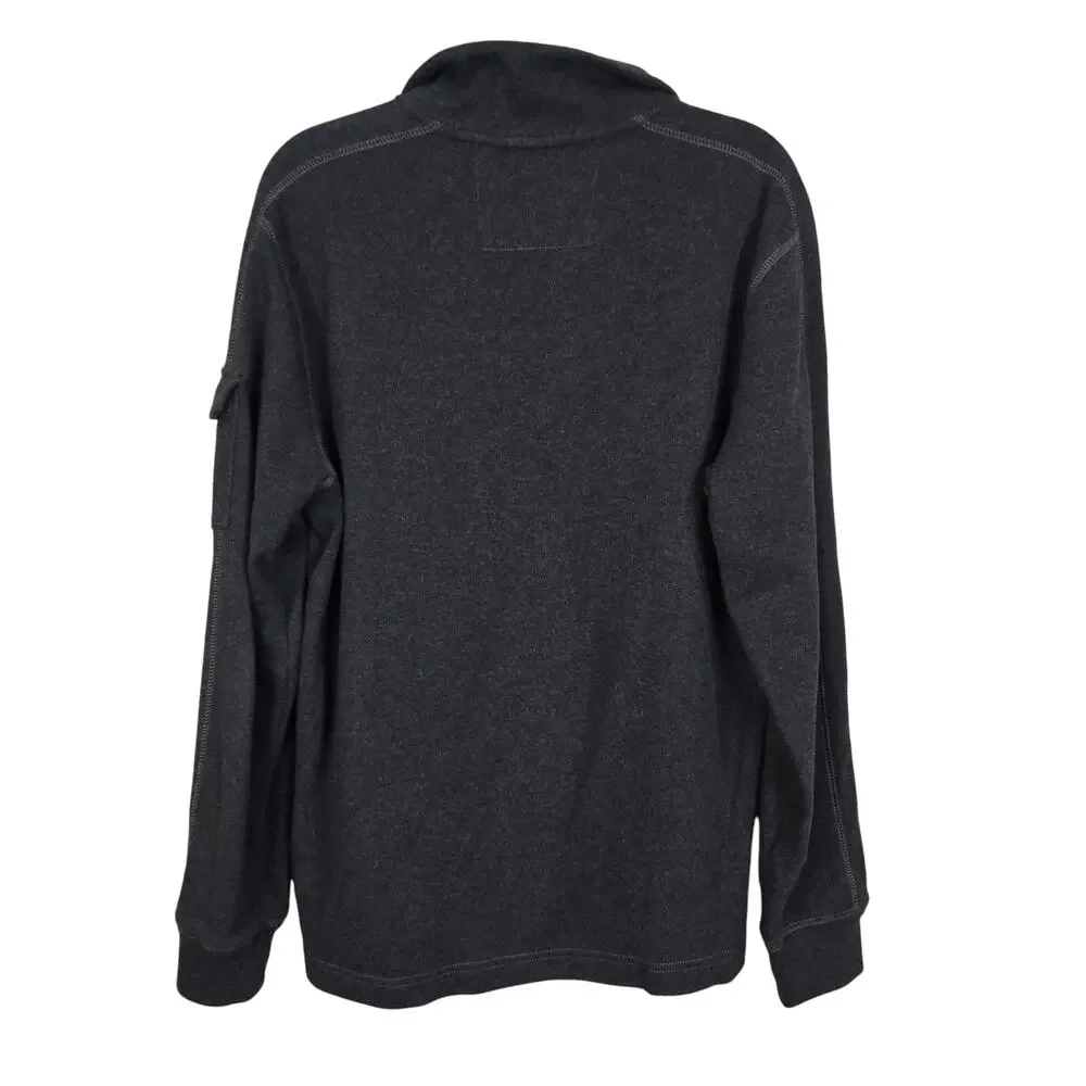 Men's Banana Republic Gray Collared Long Sleeve Pullover | Size Small